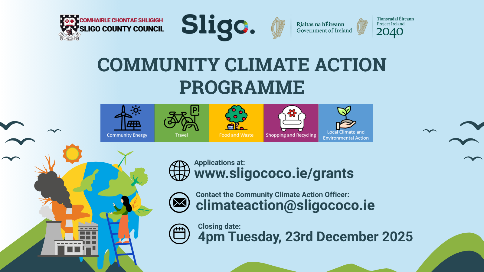 Council welcomes fund to continue support for community climate action in Co. Sligo